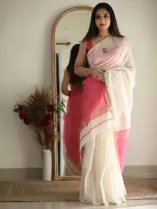 BerMondsey Ethnic Motifs Woven Design Zari Silk Cotton Banarasi Saree