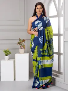 JALTHER Abstract Printed Pure Cotton Block Print Saree