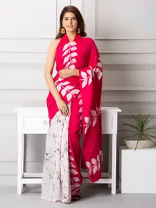 KIAARON Batik Pure Cotton Block Print Saree