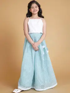 Aks Kids Girls Printed Ready to Wear Lehenga With Blouse