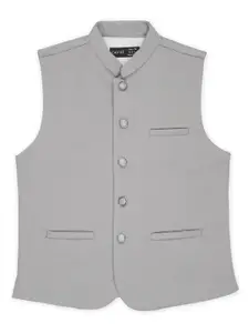 CAVIO Boys Mandarin Collar Pure Cotton Nehru Jacket