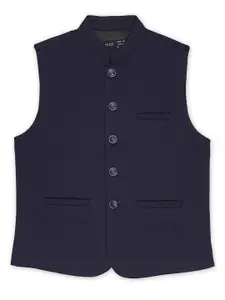 CAVIO Boys Mandarin Collar Pure Cotton Nehru Jacket