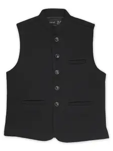CAVIO Boys Mandarin Collar Pure Cotton Nehru Jacket