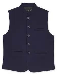 CAVIO Boys Mandarin Collar Sleeveless Pure Cotton Nehru Jackets