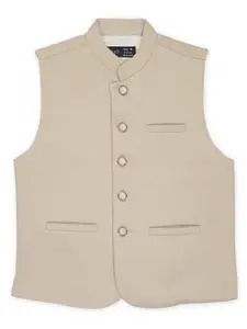 CAVIO Boys Mandarin Collar Pure Cotton Nehru Jackets