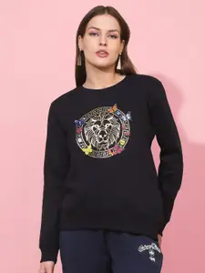 Bobeno Milano Graphic Printed Fleece Sweatshirt