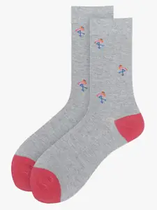 Soxytoes Men Patterned Anti Slip Grip Cotton Calf Length Socks