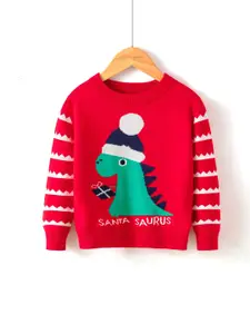 StyleCast Boys Red Graphic Printed Pullover