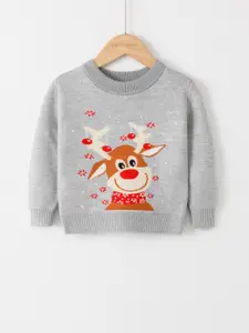 StyleCast Girls Printed Round Neck Pullover