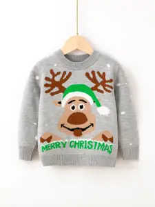 StyleCast Boys Grey Printed Pullover