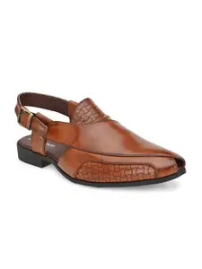San Frissco Textured Shoe-Style Sandals