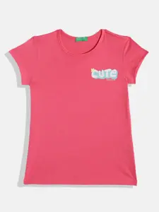 United Colors of Benetton Girls Round Neck T-shirt