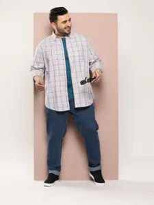Sztori Men Plus Size Checked Casual Shirt