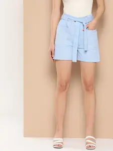 Chemistry Women High-Rise Paperbag Shorts