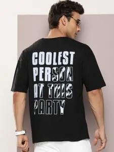 Kook N Keech Men Typography Printed Oversized T-shirt