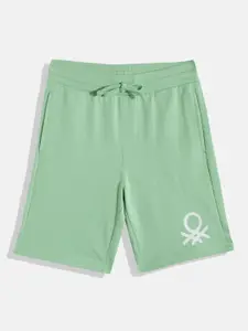 United Colors of Benetton Boys Shorts with Logo Print