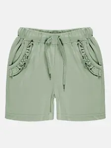 KiddoPanti Girls Mid-Rise Regular Shorts