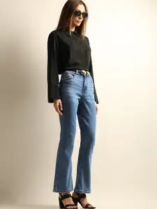 Vero Moda Women Bootcut High-Rise Light Fade Stretchable Jeans