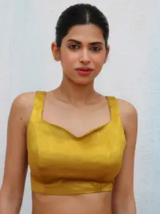 Chidiyaa Sweetheart Neck Sleeveless Saree Blouse