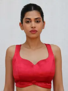 Chidiyaa Sweetheart Neck Sleeveless Saree Blouse