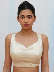 Chidiyaa Sweetheart Neck Sleeveless Saree Blouse