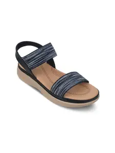 Tresmode Striped Wedge Sandals