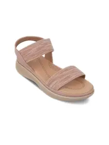 Tresmode Open Toe Textured Comfort Heels
