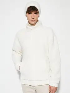 Koton Mock Collar Half Zipper Pullover Sweatshirt