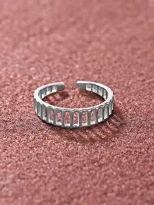 Clara 925 Sterling Silver Rhodium-Plated Adjustable Finger Ring