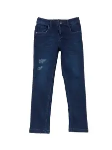 Gini and Jony Girls Low Distress Light Fade Jeans