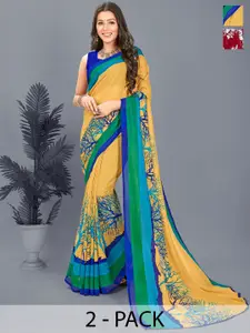 ANAND SAREES Ethnic Motifs Poly Georgette Saree