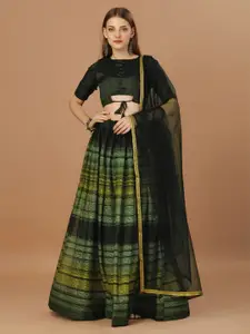 Bhavyam Printed Semi-Stitched Lehenga & Unstitched Blouse With Dupatta