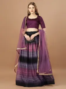 Bhavyam Semi-Stitched Lehenga & Unstitched Blouse With Dupatta