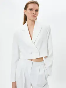 Koton WNotched Lapel Double Breasted Blazer