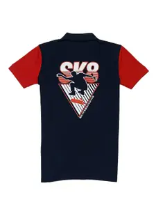 Gini and Jony Boys Colourblocked Polo Collar Short Sleeves T-shirt