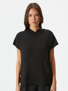 Koton Short Sleeves Hooded Pullover