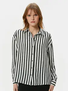 Koton Women Opaque Striped Casual Shirt