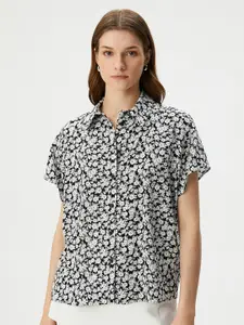 Koton Spread Collar Regular Fit Floral Opaque Printed Casual Shirt