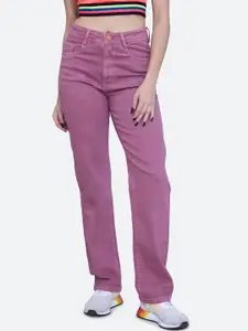 FCK-3 Women Super Straight Fit High-Rise Stretchable Jeans
