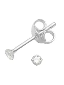 Abhooshan 925 Silver CZ Stud Earrings