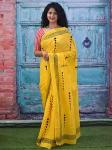 JALTHER Pure Cotton Block Print Saree