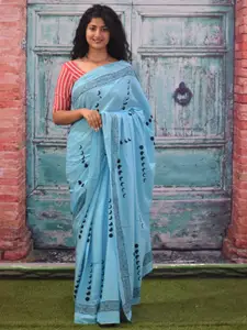 JALTHER Pure Cotton Block Print Saree