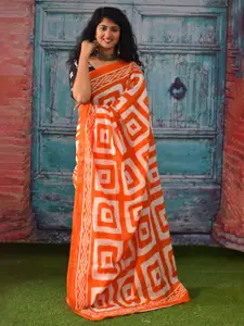 JALTHER Pure Cotton Block Printed Saree