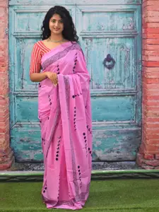 JALTHER Pure Cotton Block Print Saree