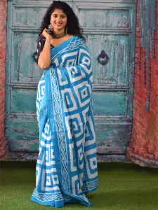 JALTHER Pure Cotton Block Print Saree