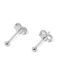 Abhooshan 925 Silver Ball Stud Earrings