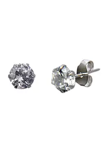 Abhooshan 925 Silver CZ Stud Earrings