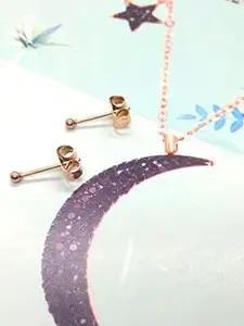 Abhooshan 925 Silver Gold Plated Ball Stud Earrings