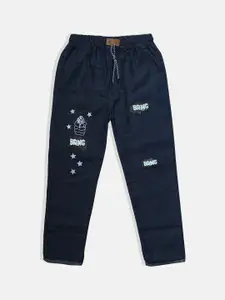 BAESD Girls Narrow Printed Mid-Rise Dark Shade Clean Look Cotton Jeans