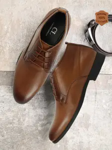 Carlton London Men Round Toe Leather Formal Derbys